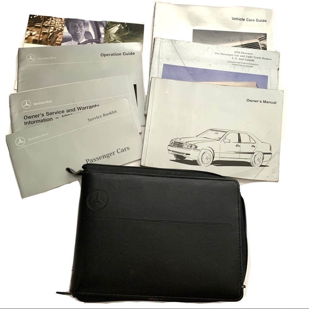 Mercedes C Class Passenger Car 1998 Owners Manual Books Packet Set with Case